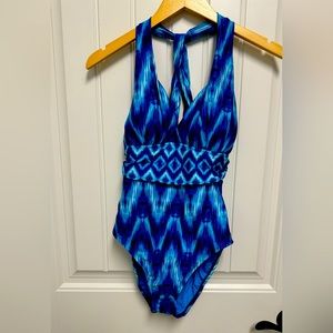 One Piece Bathing Suits, size 6, Blue